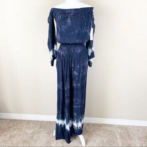 Young fabulous & broke tie dye OTS jumpsuit NWT